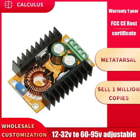 DC 12V 24V to 36V 48V 60V 72V 90V DC Boost Регулируемое напряжение 12 Вольт на 24 36 48 Вольт Повышающий преобразователь мощности Зарядка аккумулятора