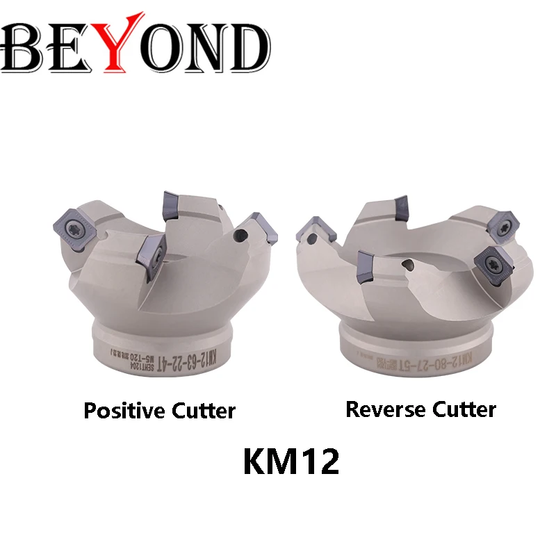 

BEYOND 1PCS KM12 45 Degree 80 100 125 160 200 250 Face Milling Cutter Head Cutting Adapter CNC Lathe Machine Insert SEKT SEHT