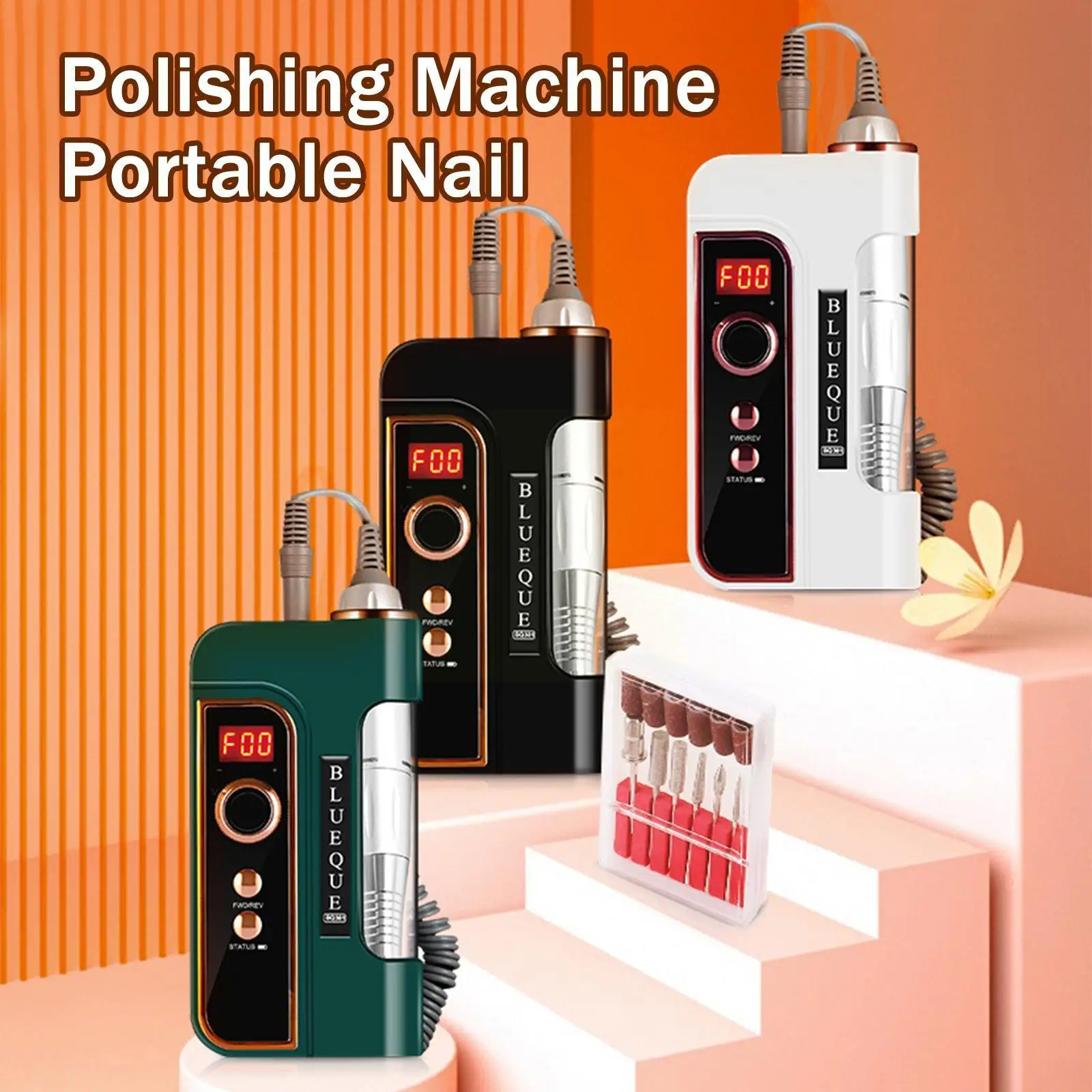 

Rechargeable Nail Drill 35000RPM Portable Electric Nail Nail Nail File Pen Drill Grinder Bits Machine Machine Manicure Kit H7H1