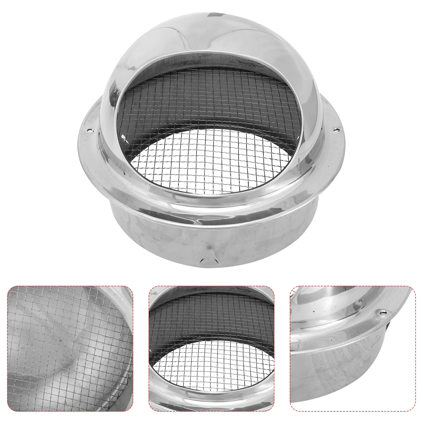 

1pc Stainless Steel Range Hood Exhaust Pipe Cover Premium Air Vent Rain Cover