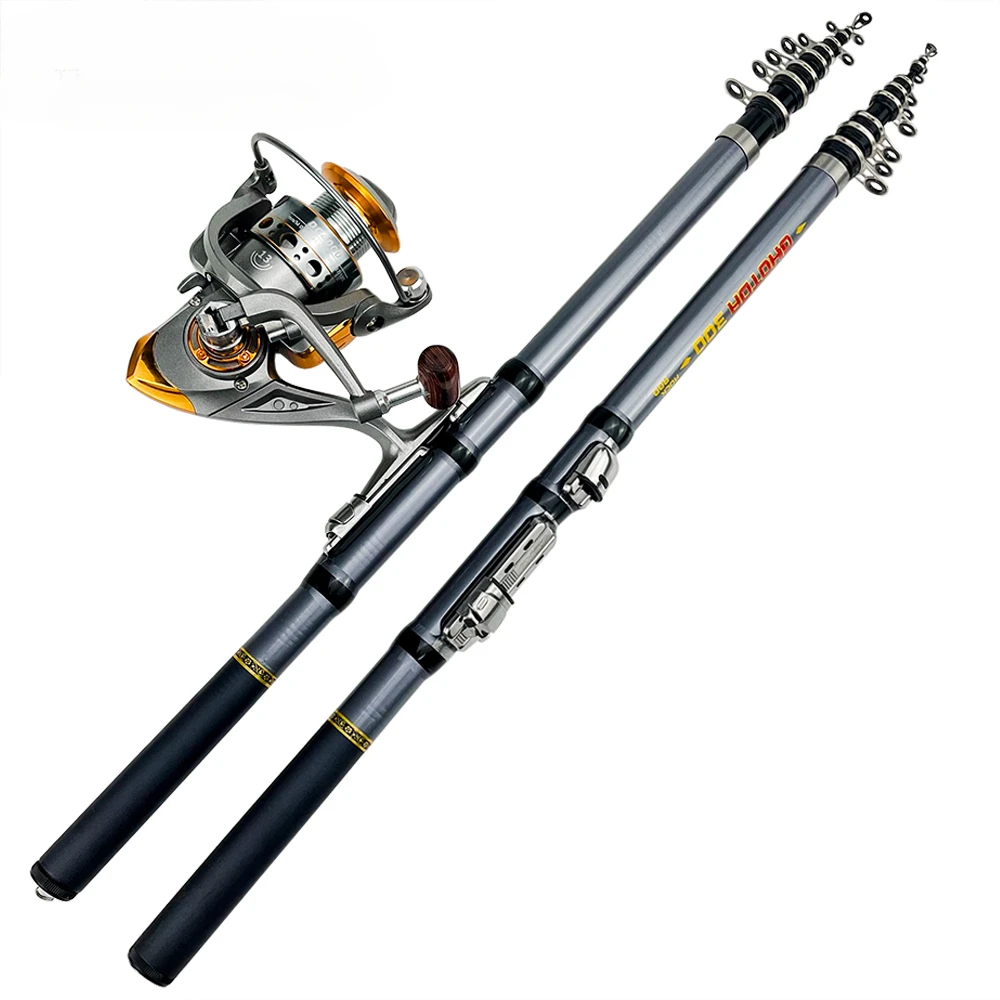GHOTDA Телескопическая удочка для ловли рыбы с катушкой