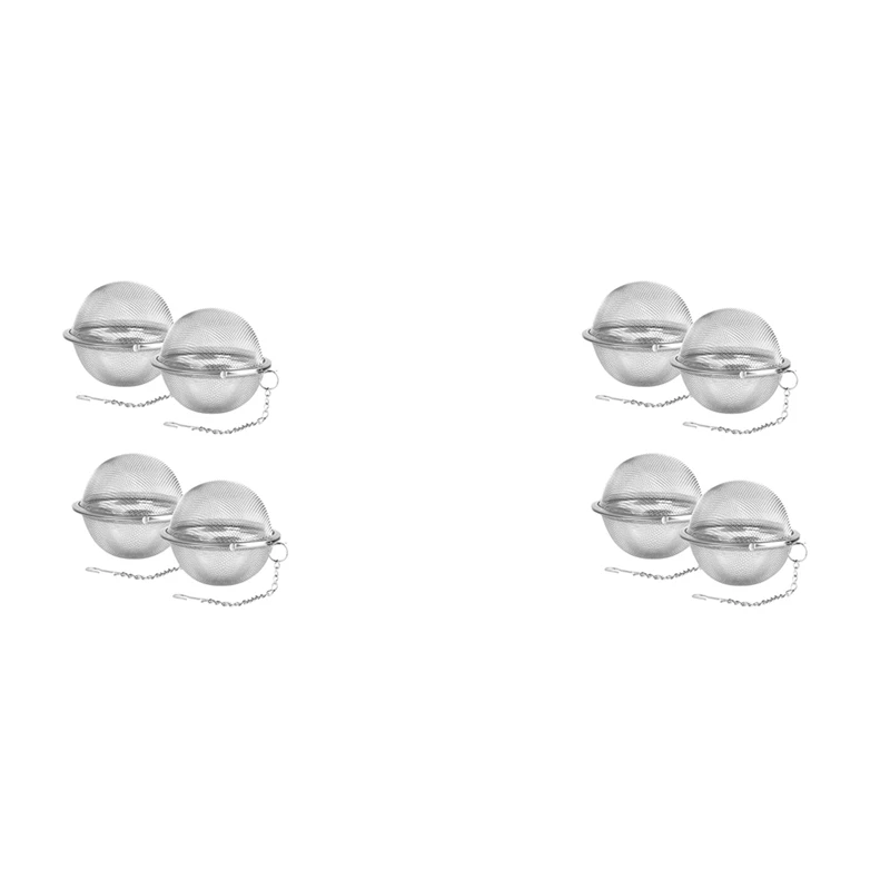 

HOT SALE 8Pcs Stainless Steel Mesh Tea Ball 2.7 Inches Tea Strainers Tea Strainer Filters For Tea
