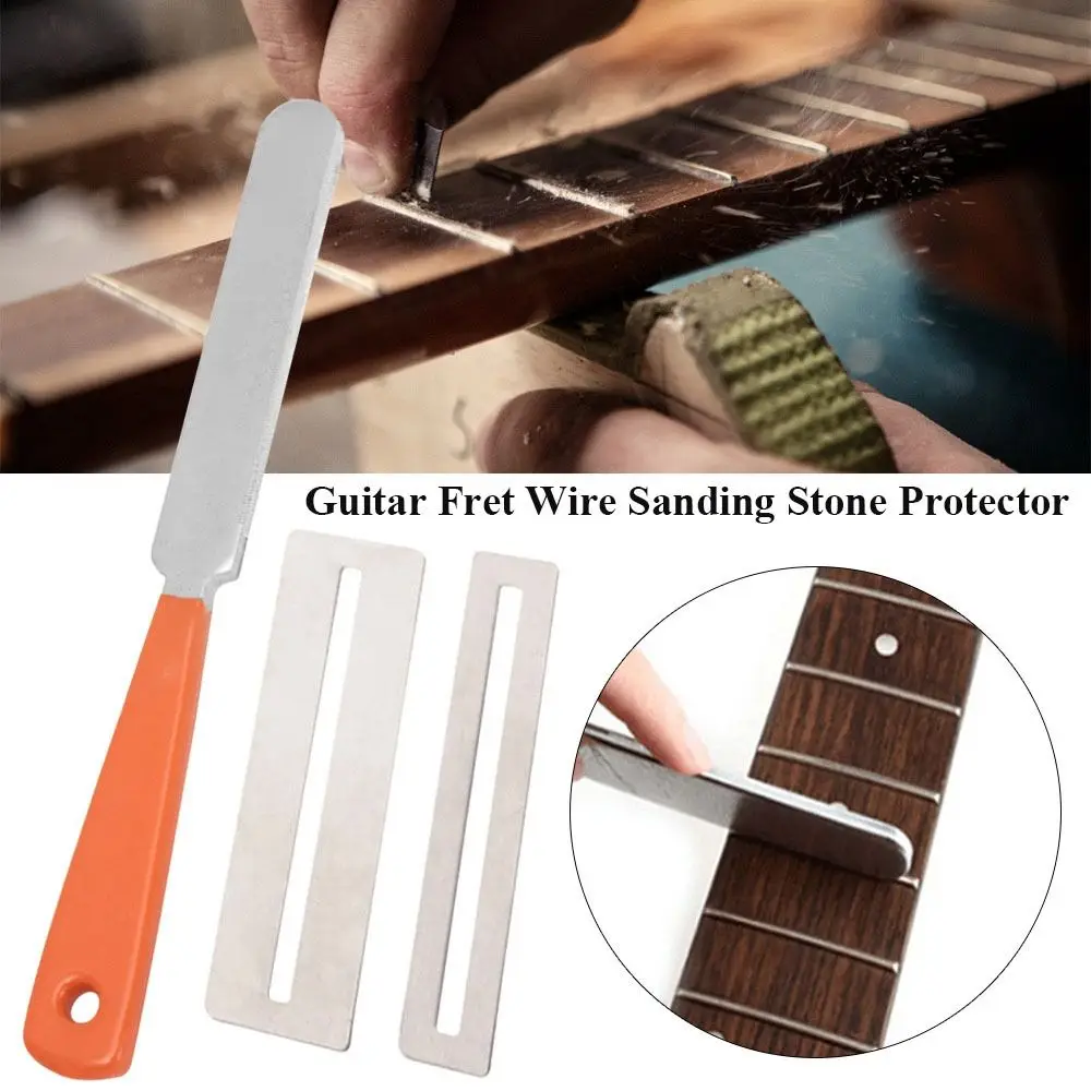 

1/2/3pcs Guitar Fret Wire Sanding Stone Protector Kit Finger Plate Radian Polishing DIY Luthier Tool Guitar Bass Parts