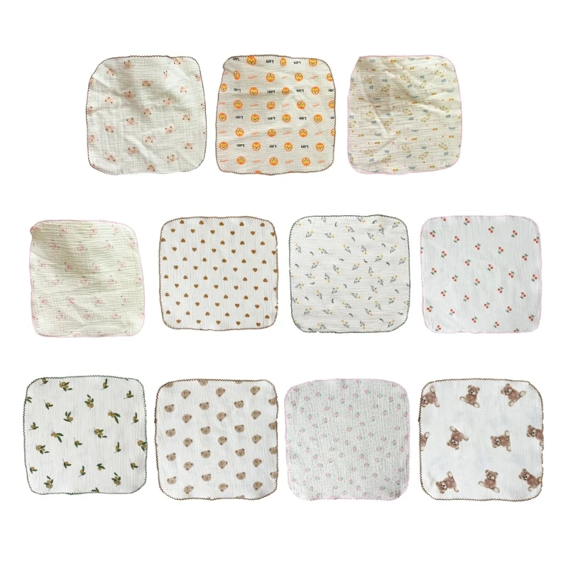 

Baby Towel Feeding Bib Gauze-Cotton Face Cloth for Toddlers 4 Layer Thick Handkerchief Sweat Towel Newborn Wash Towel