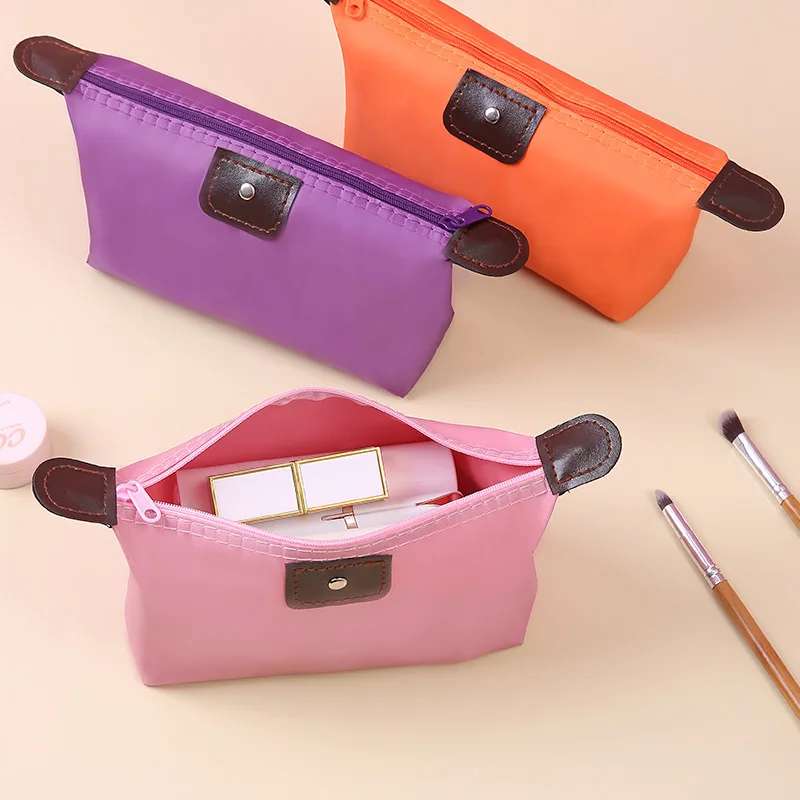 

Portable Cosmetic Bag for Women Colorful Mini Cute Toiletry Makeup Tote Bags Purses Waterproof Travel Dumpling Storage Bags