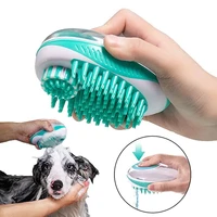 pet dog bath brush 2 in 1 pet spa massage comb soft silicone pet shower hair grooming cmob dog cleaning tool pet supplies