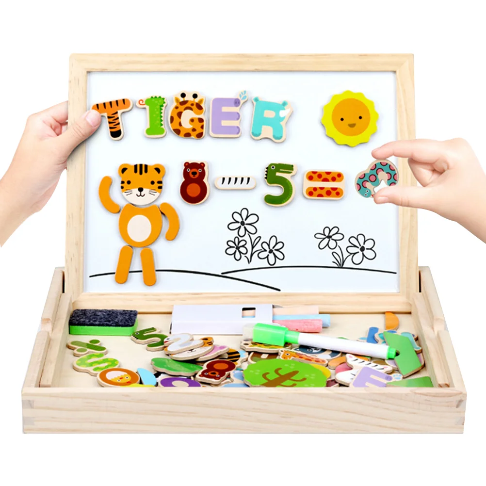 

1 Set of Magnetic Puzzle Jigsaw Toys Exquisite Durable Funny Interesting Cognition Learning Drawing Board