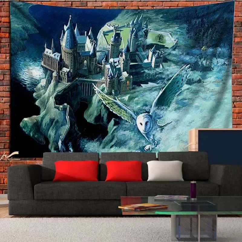 Домашний декор Гарри гобелен художественный принт в Хогвартсе винтажный