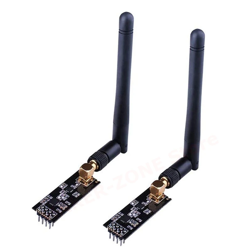 

Модуль радиочастотного приемопередатчика NRF24L01 + PA + LNA, с антенной SMA, 2,4 ГГц, 1100 м, совместим с Raspberry Pi, 2 шт.