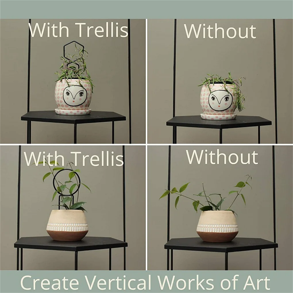 

3 Pieces Climbing Plant Trellis Support Raised Bed Holder Indoor Outdoor