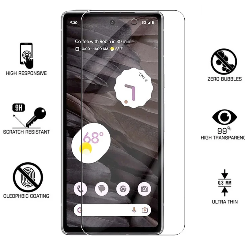 2 шт. Защитное стекло для смартфонов Google Pixel 7A диагональ экрана 6 1 дюйма