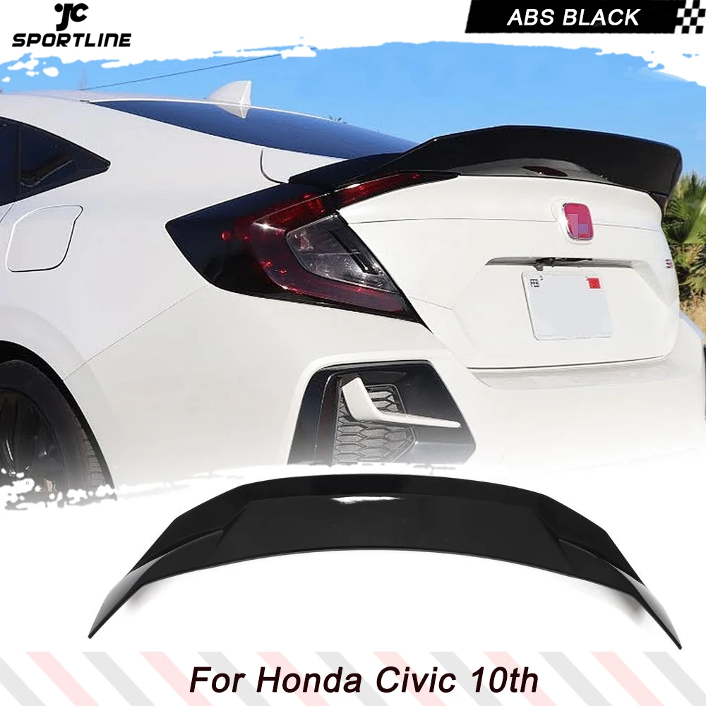 

Trunk Spoiler for Honda Civic Sedan 2016-2021 Rear Car Rear Trunk High-Kick Tail Spoiler Wing Lip Car Accessories Glossy Black