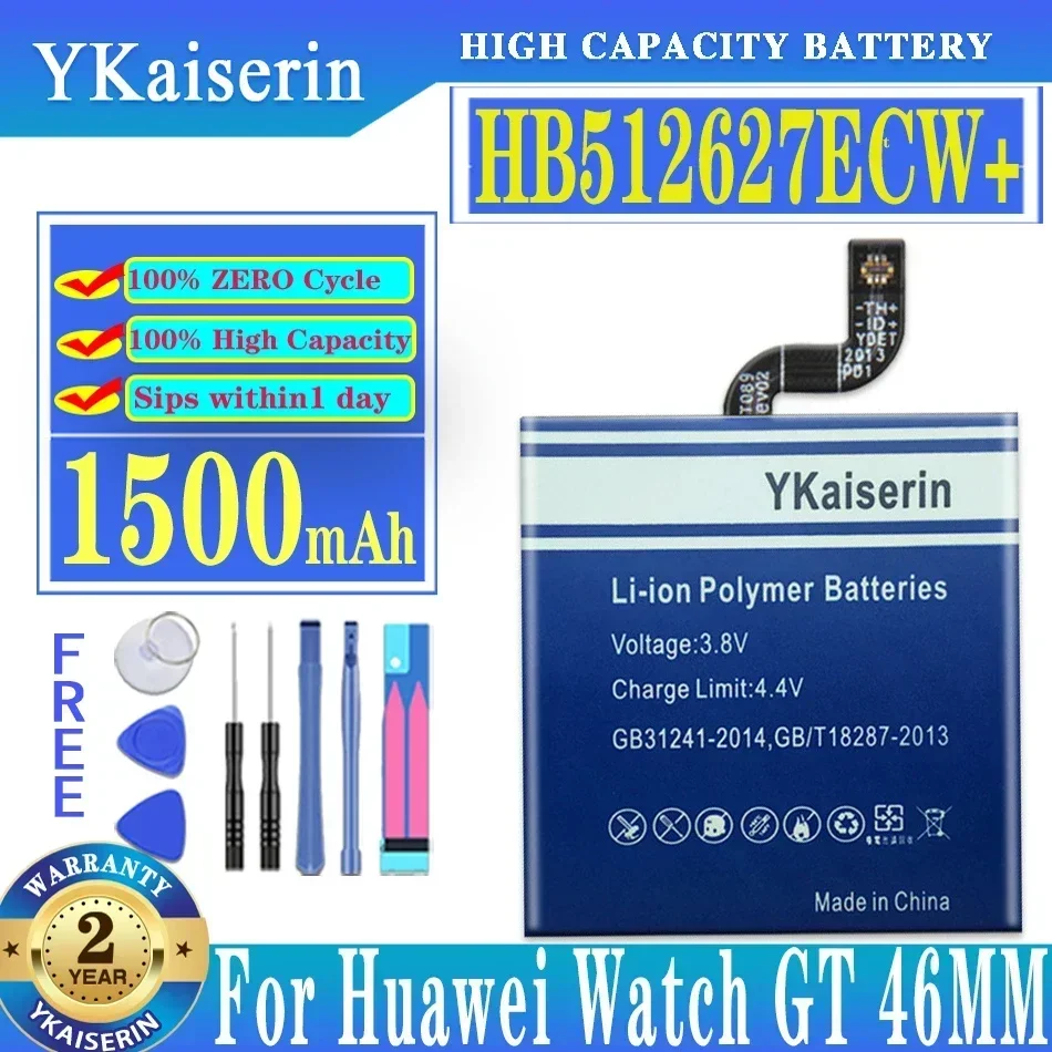 Запасная батарея ykaisin HB512627ECW + для Huawei Watch GT 46 мм фотобатарея Бесплатные