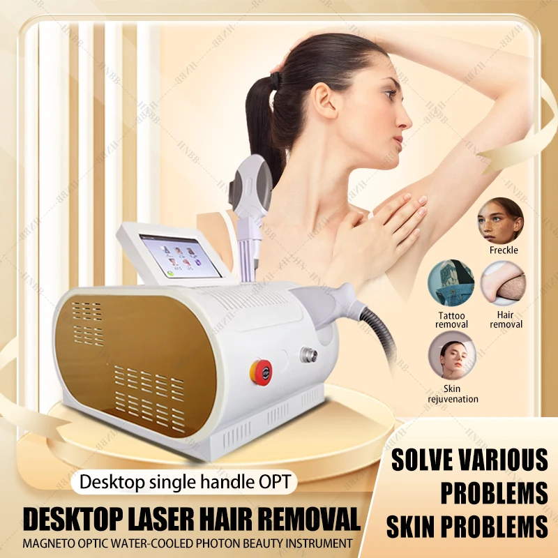 

2023 Hot sale sr Ipl opt Beauty machine for hair permanent remove and skin rejuveantion with 3 tips oem language