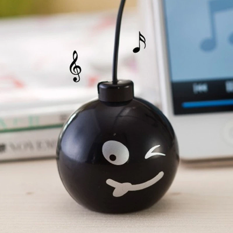 

M2EC Mini Portable Travel Aux-Speaker Cute Cartoon Speaker Wired- 3.5mm Headphone Jack Gift for Classmates Besties