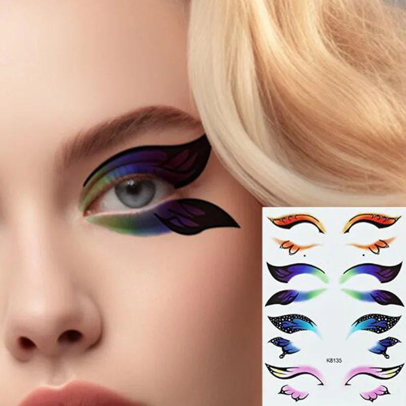 Наклейки для макияжа лица подводка глаз самоклеящиеся тату-наклейки наклейки