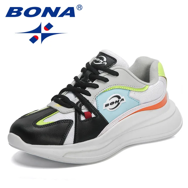 Кроссовки BONA женские на платформе, Вулканизированная подошва,  Повседневная прогулочная обувь, дизайнерские, 2023 | AliExpress