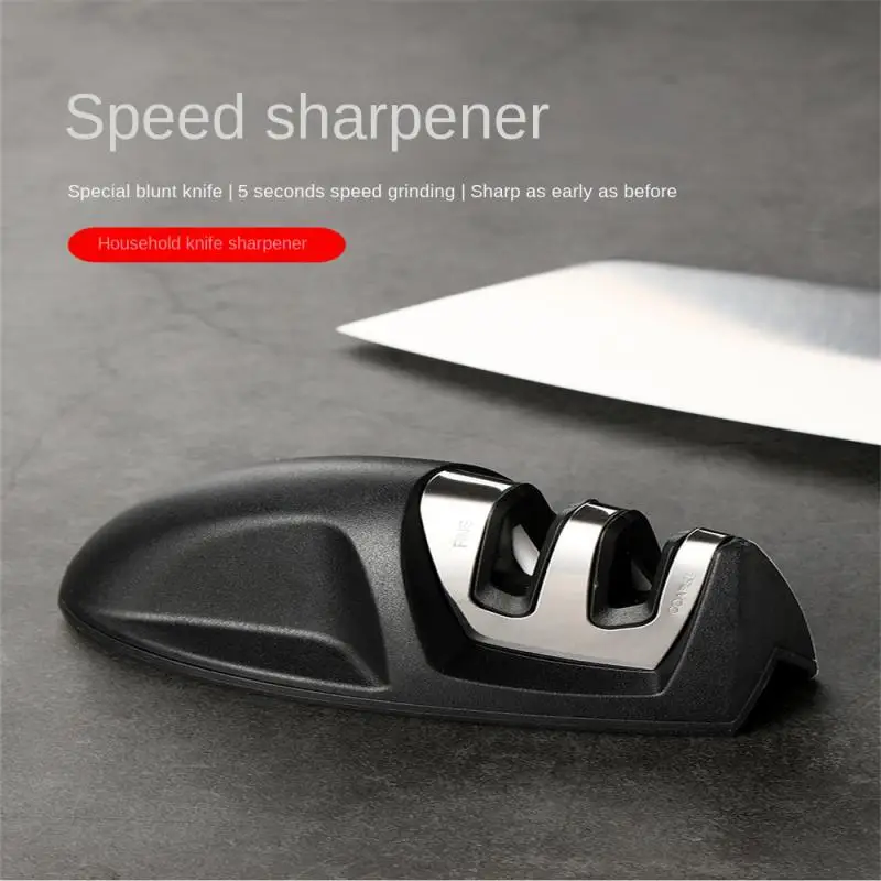 

Three-purpose Multi-functional Hand-held Quick Sharpening Tool Knife Sharpening Stone Household With Non-slip Base