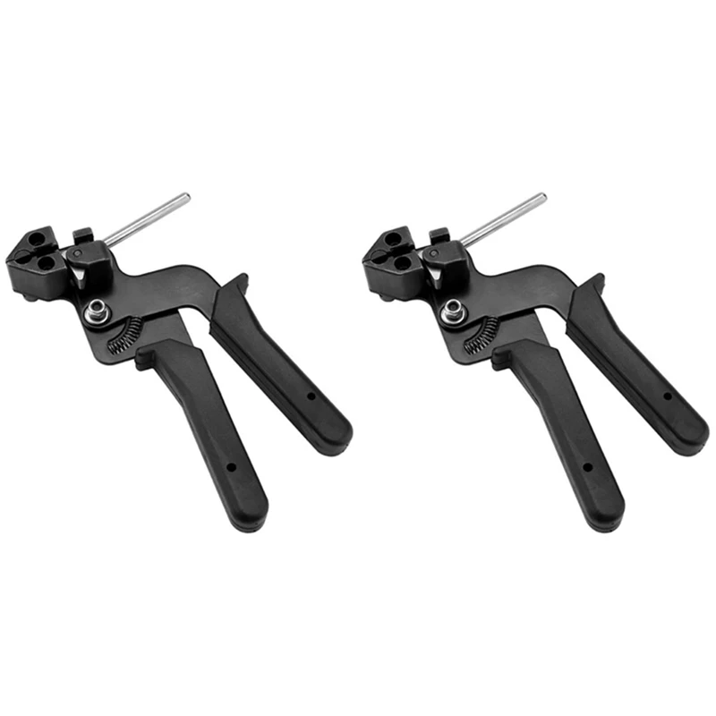 

2X Cable Tie Tool, Stainless Steel Fastening Cable Tie Cutter Tensioner Cutter Tool Cutting Width Within 12Mm