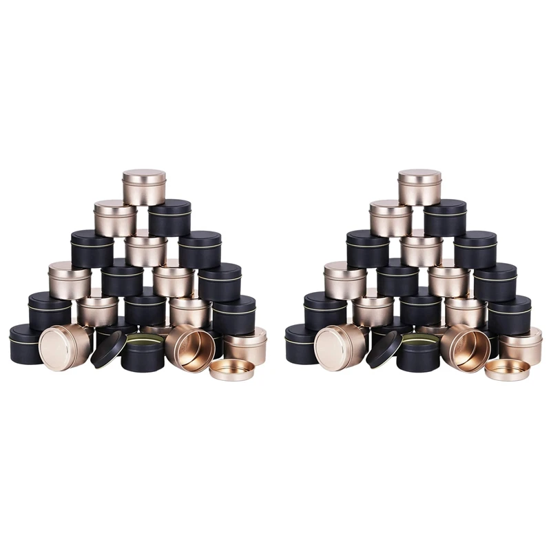 

New 48 Pack Candle Tin Cans With Lids, 4 Oz, Metal Candle Jars For DIY Candle Making, Arts & Crafts, Party Favors And Gifts