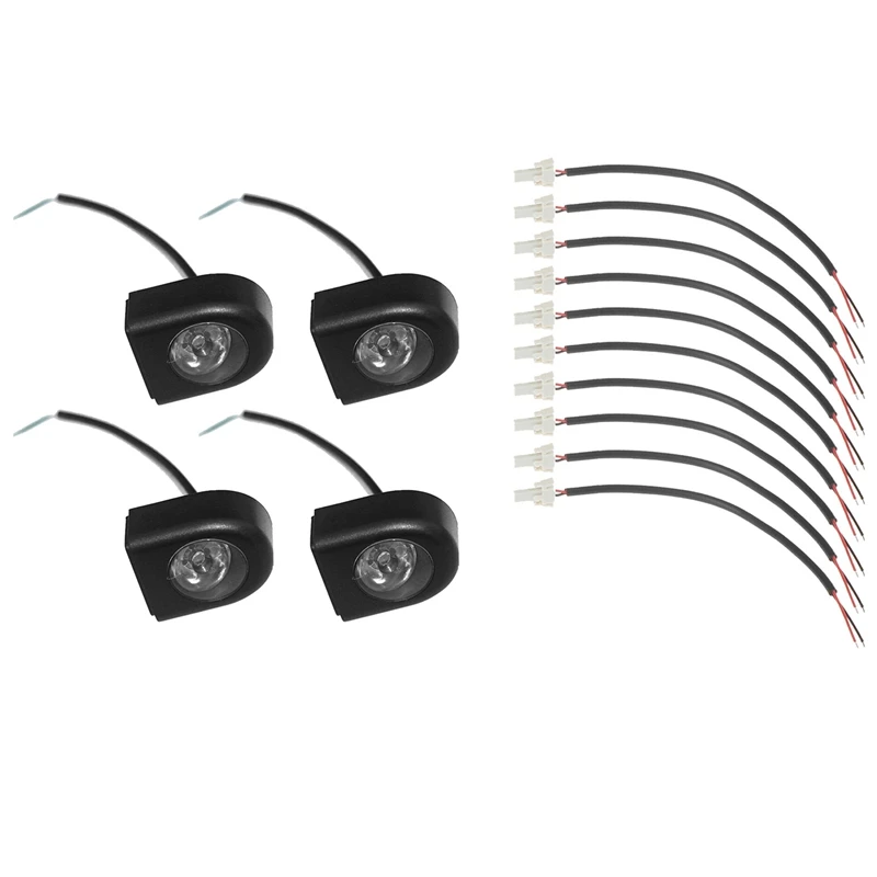 

10Pcs Led Smart Tail Light Cable Direct for Xiaomi M365 & 4Pcs Headlight Lamp Led Light Front Lamp