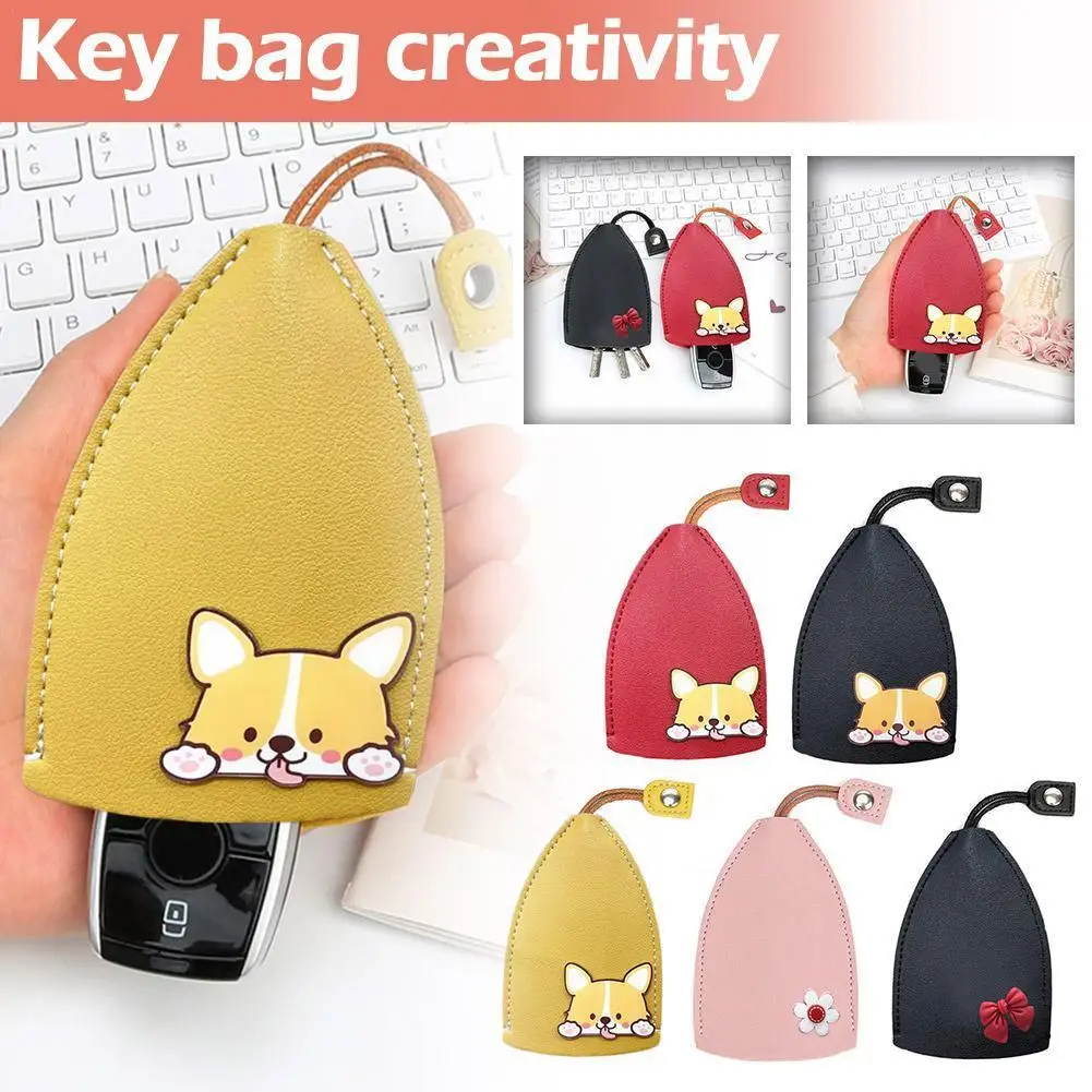 

Christmas Cute Cartoon Creative Pull Out Key Leather Pull Type Accessories Case Wallets PU Key Unisex Bag Bag Key Leather K L3B0