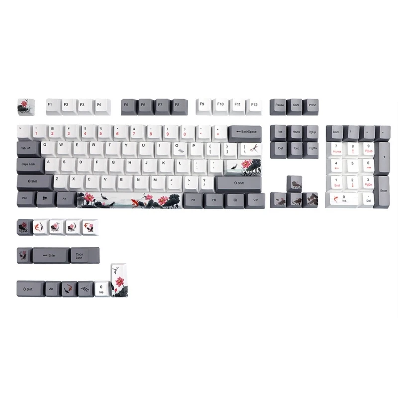 

118 Keys OEM Nobori Carp PBT Dye Sub Keycap for Mechanical Keyboard