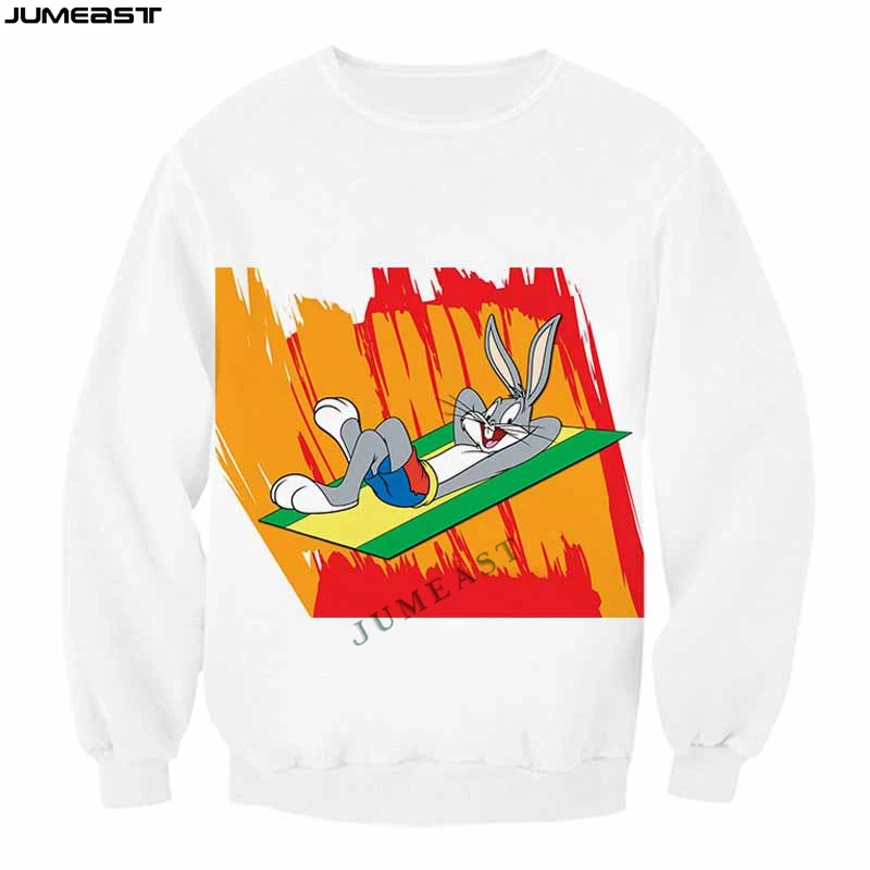 

Jumeast Men Women 3D Sweatshirt Oversized Male Female Cartoon Anime Bugs Bunny Long Sleeve T Shirt Sport Pullover Tops Tees