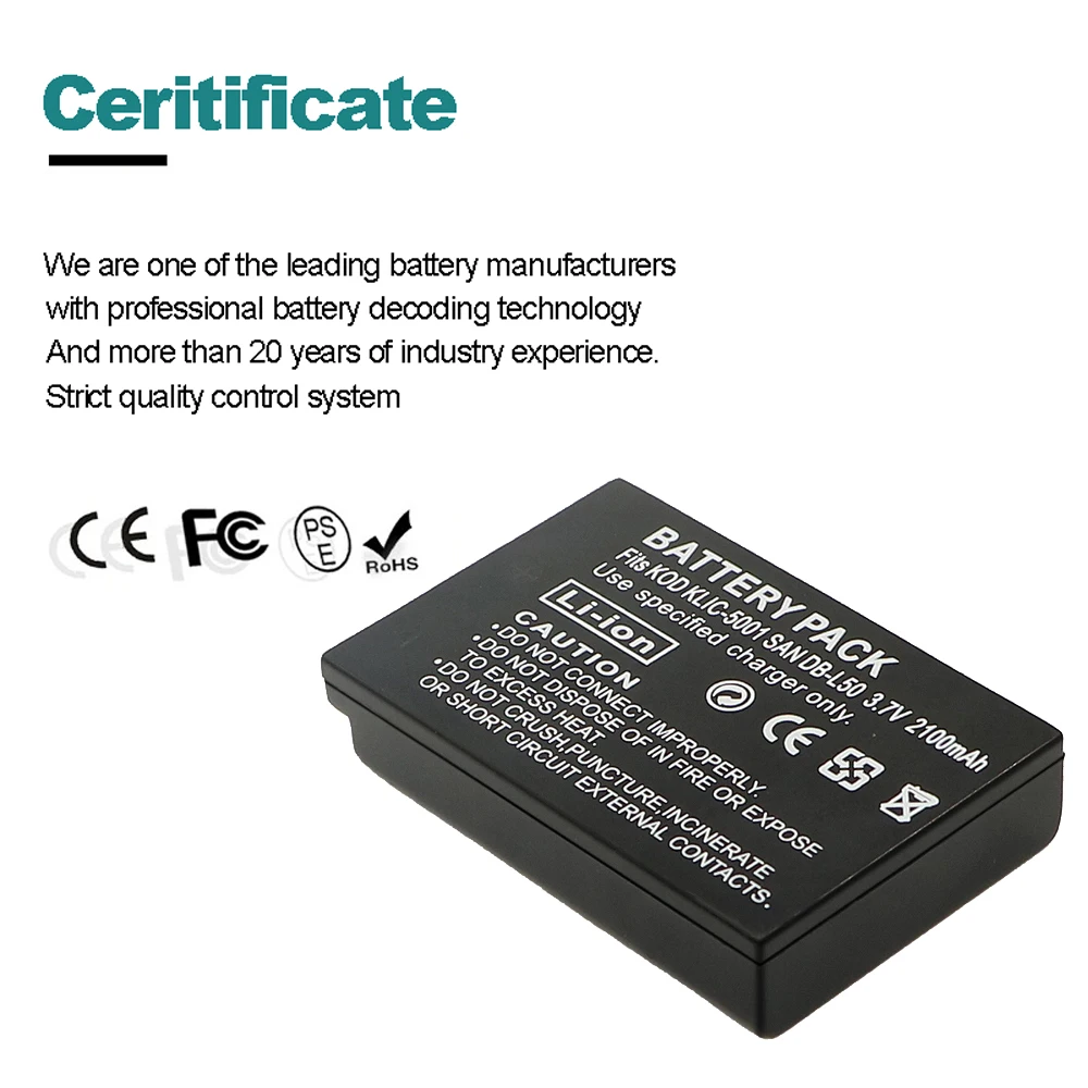 Аккумулятор для камеры BMAD DB-L50 2100 мАч