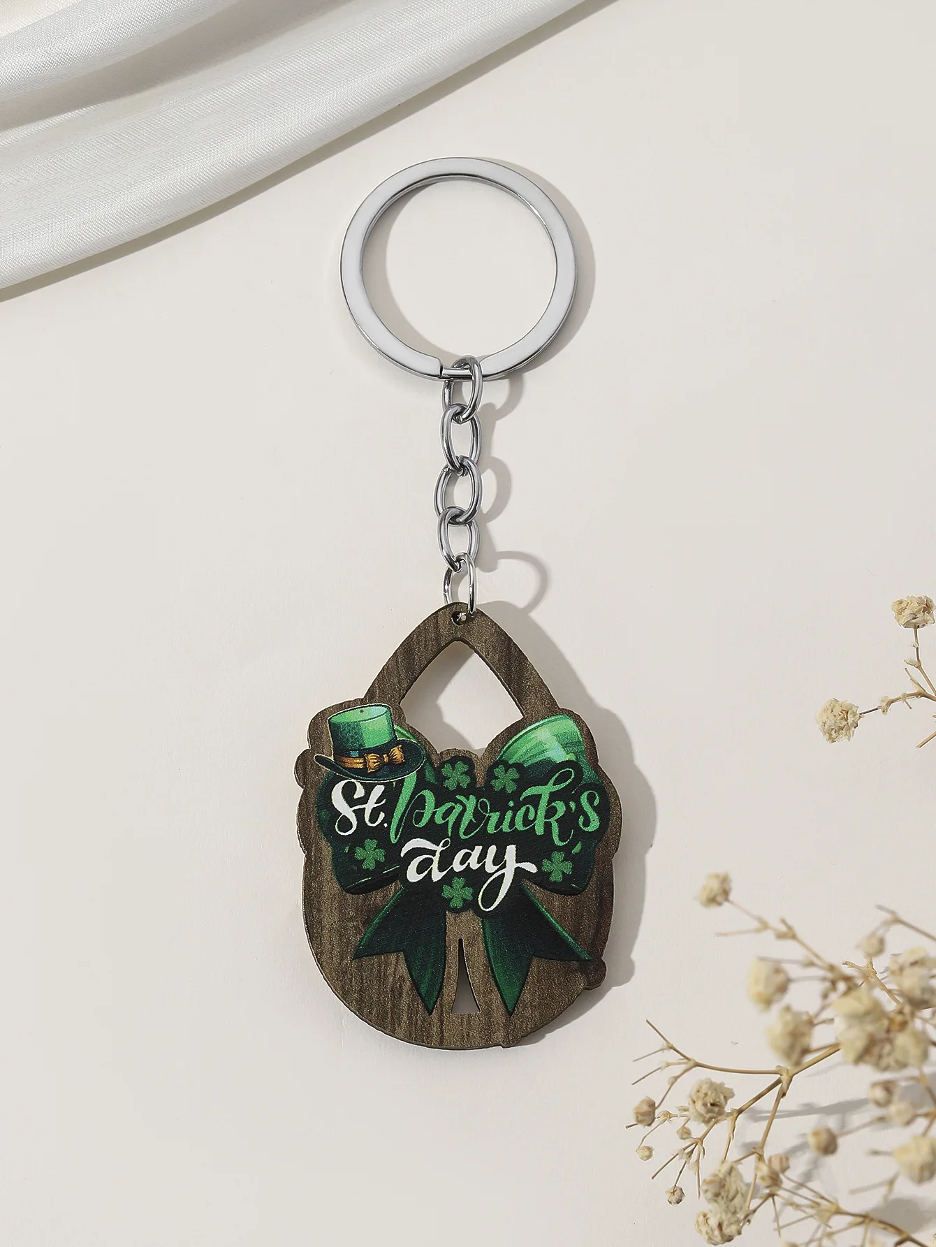 Модный деревянный брелок в виде клевера на удачу новый День Святого Патрика