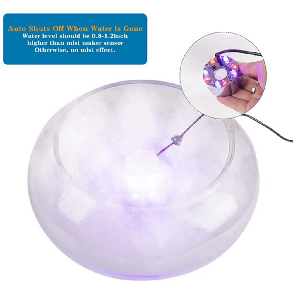 Mini Humidifier Mist Maker Fogger Water Fountain Pond Atomizer Fog with 12 Lights Landscape Decoration UK Plug | Бытовая техника