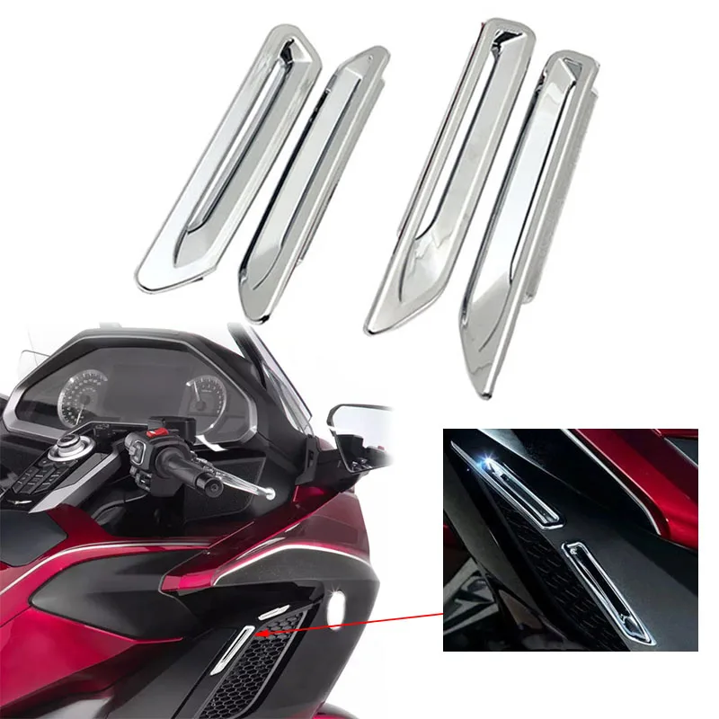 

For Honda Goldwing GL1800 F6B Gol dwing GL 1800 2018-2022 2020 2021 Motorcycle Radiator Slot Vent Trim Decoration Parts Chrome