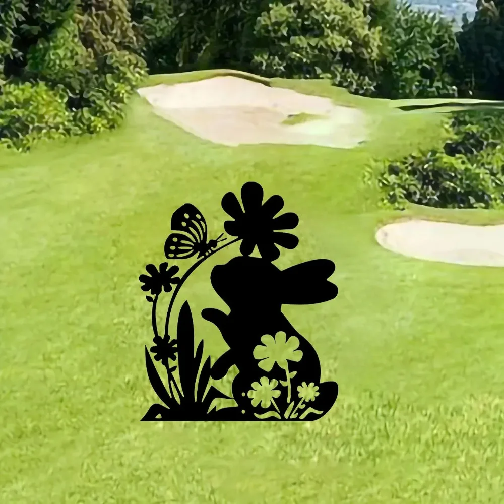 Уличное украшение для газона-садовые статуи кролика игривого сада