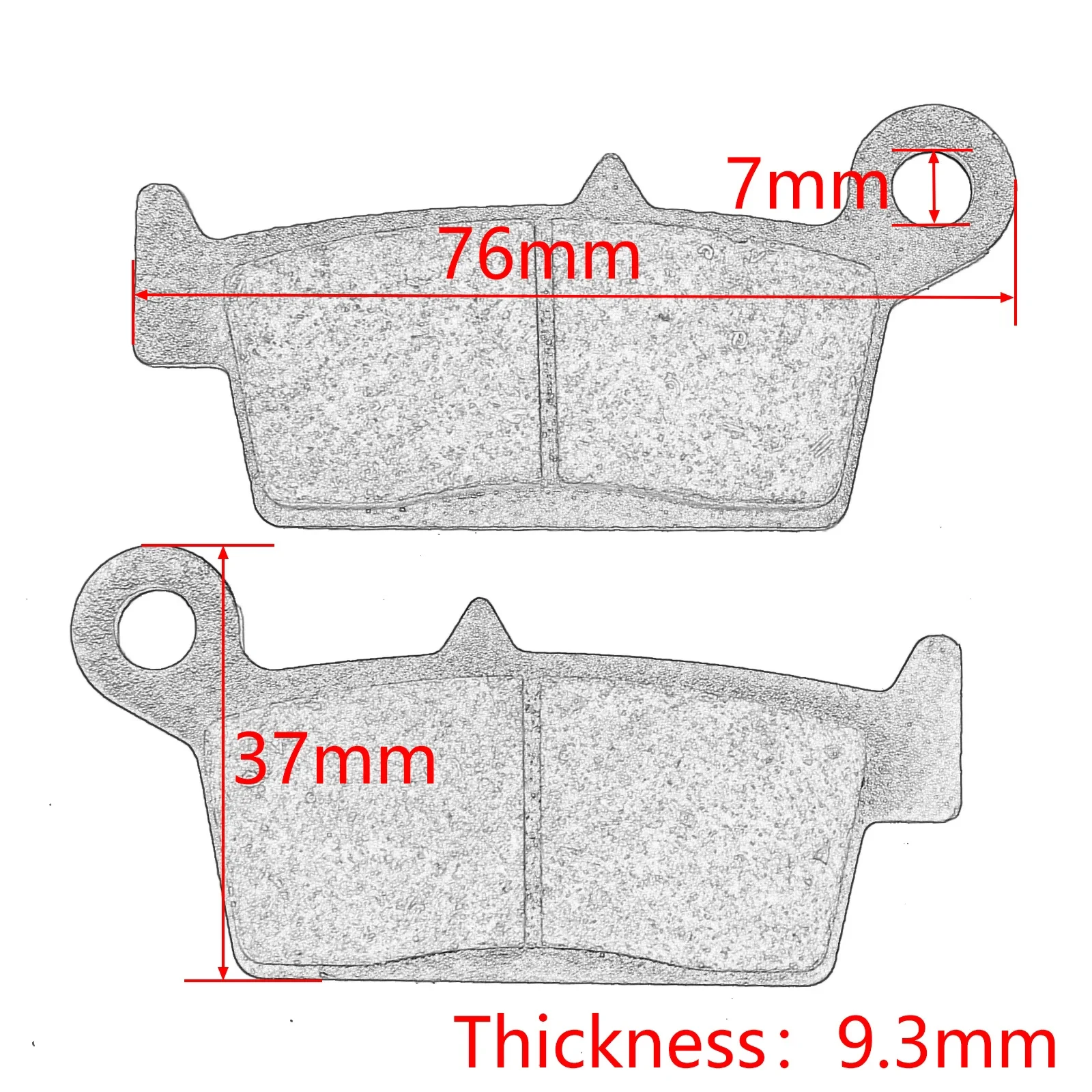 Задние тормозные колодки для мотоцикла YAMAHA YZ 125 250 K/L/M/N/P YZ250F WR250F WR400F YZ400FL WR426F YZ426F