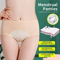 leak proof plus size menstrual panties physiological pants women underwear period waterproof mid rise briefs female lingerie