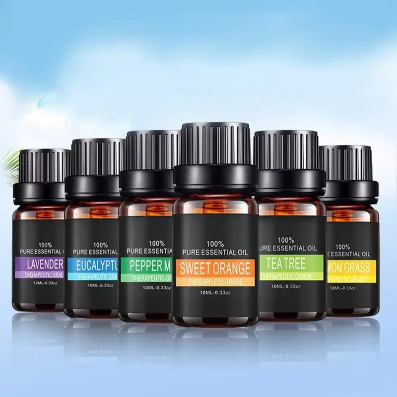 

10ml Pure Plant Essential Oils For Aromatic Aromatherapy Diffusers Aroma Oil Lavender Lemongrass Oil Natural Air Body T7h1