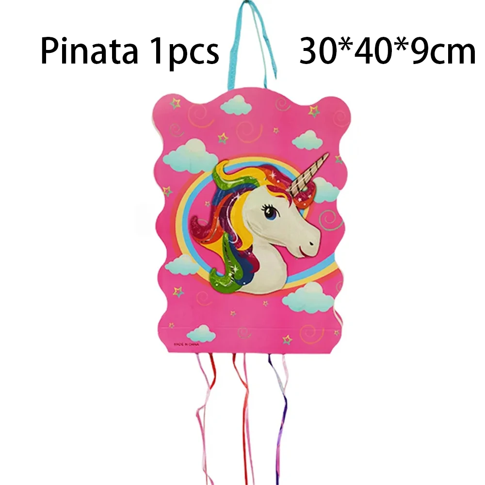 Облако Единорог Лошадь День Рождения Пиньята Тарелка Чашка tablecolth Воздушный шар
