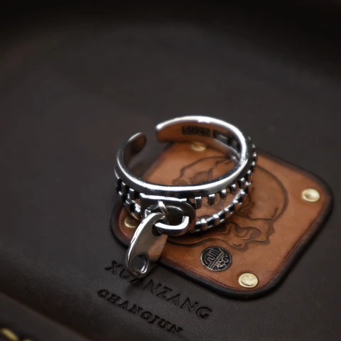 LENNIK Посеребренное медное регулируемое кольцо