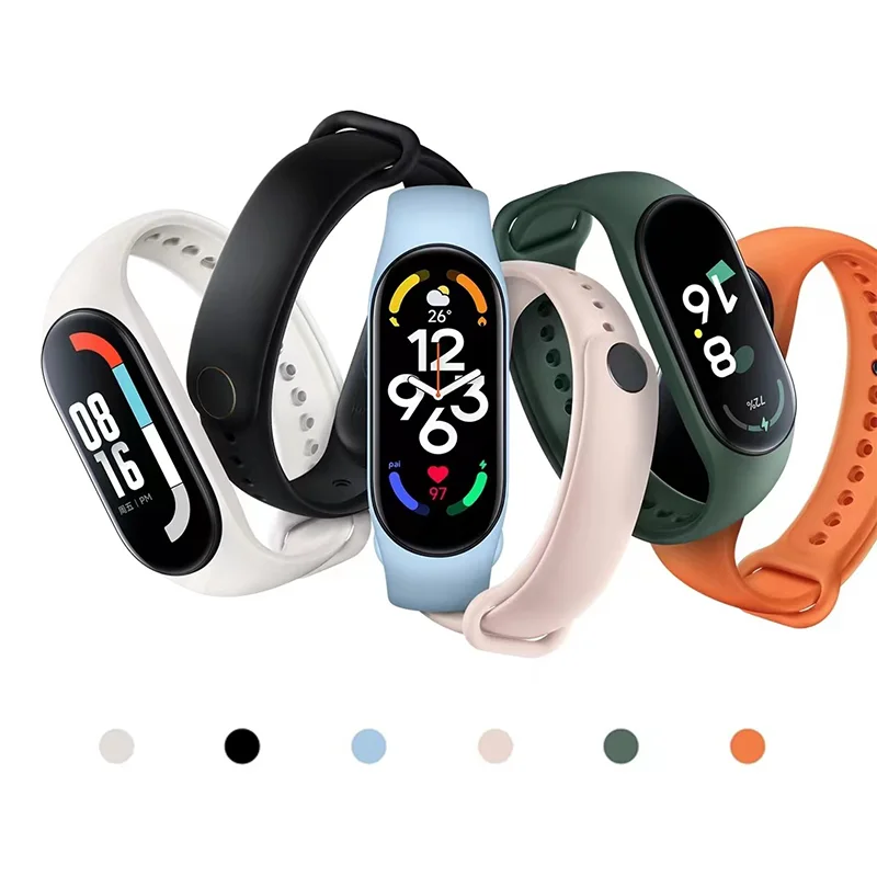 Силиконовый ремешок для Xiaomi Mi Band 7 6 5 4 3