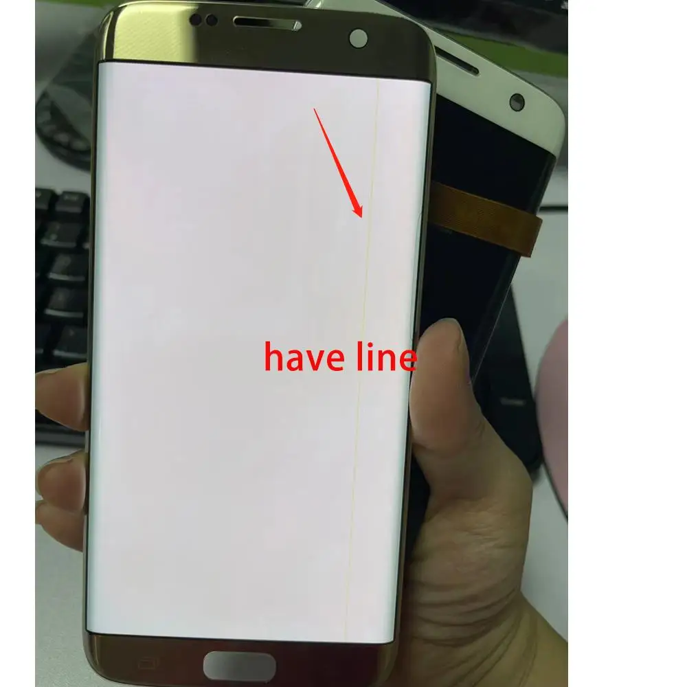 Оригинальный дисплей 5 дюйма с линейным дефектом для SAMSUNG Galaxy S7 edge ЖК-дисплей G935F