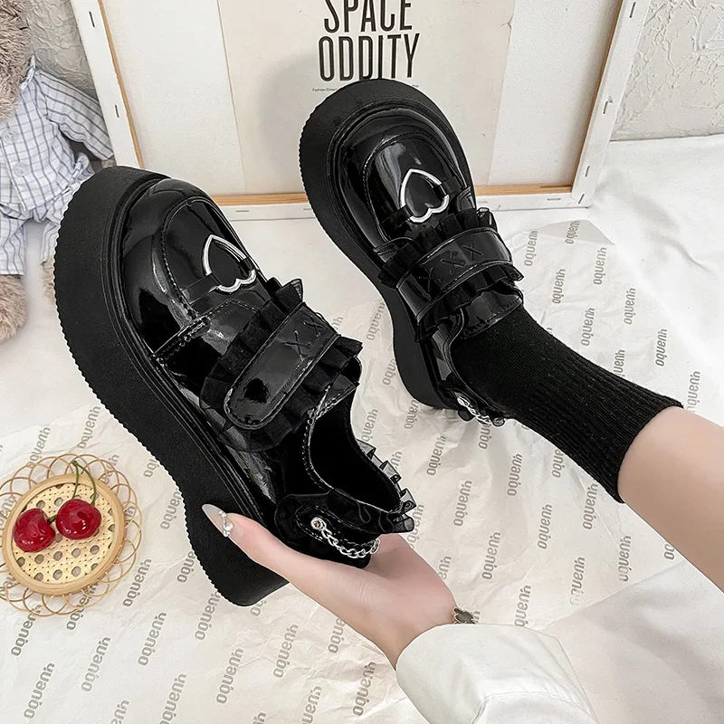 Mary Jane Shoes Women's 2022 Autumn New Retro Pu Small Leather Shoes Comfortable Wear-resistant Thick-soled Women's Shoes