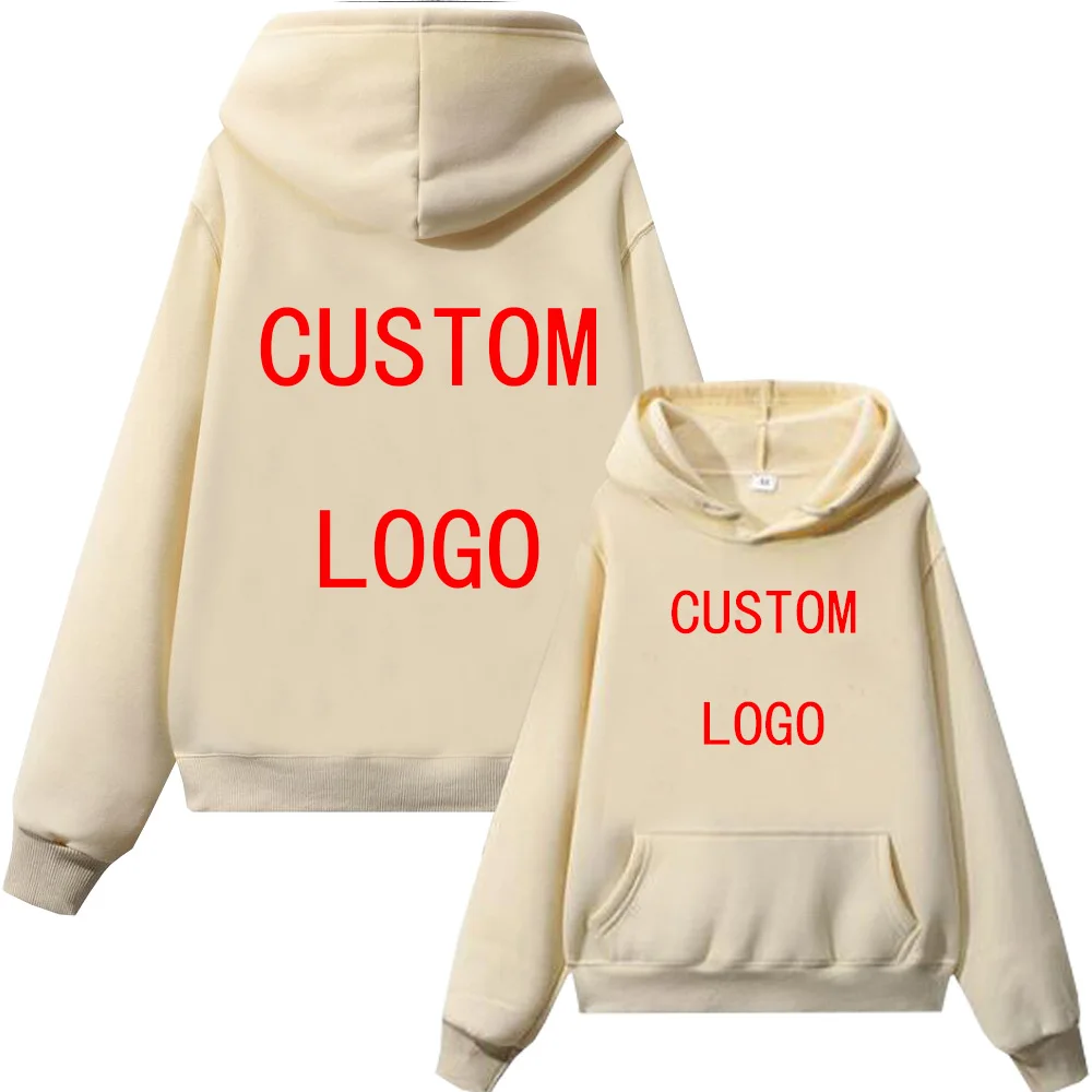 Мужская и женская толстовка с капюшоном логотипом на заказ пуловер топы уличная