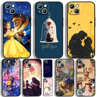 beauty and the beast phone case for apple iphone 11 12 13 14 max mini 5 6 7 8 s se x xr xs pro plus black luxury silicone soft