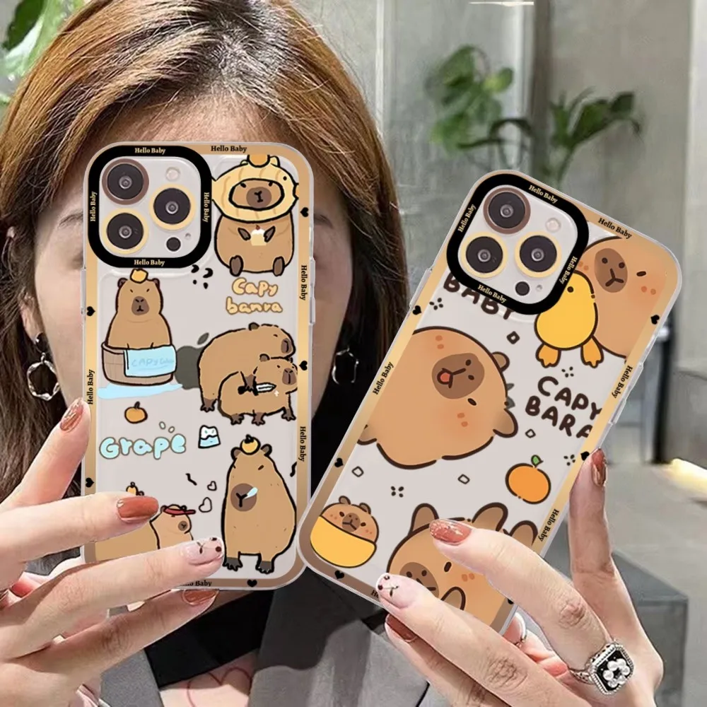 Funny Capybara Phone Case For Redmi 7 8 9 A Note 5 10 11 Pro Max 4G 5G Funfas