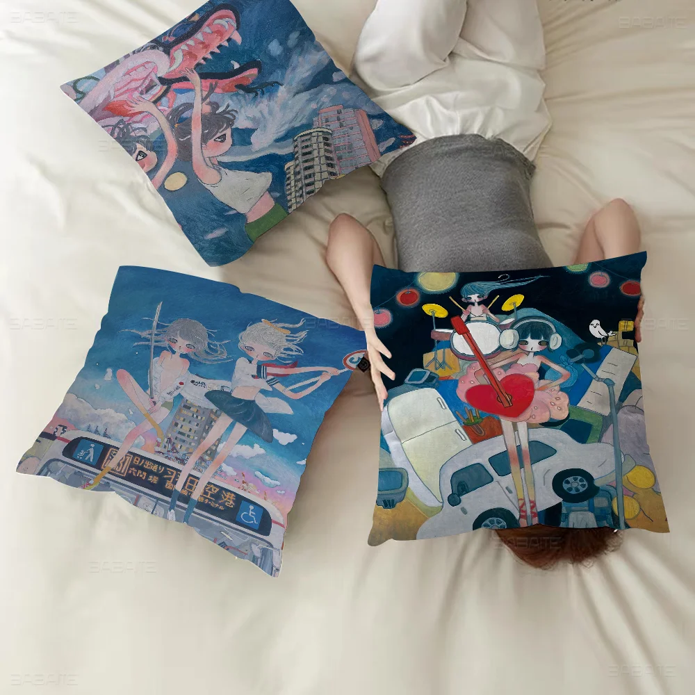 Aya Takano Cushion Cover Car Throw Pillow Case For Sofa Christmas Gift 40x40cm 45x45cm