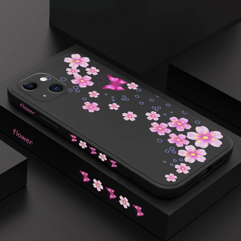 

Butterfly In Bloom Phone Case For iPhone 14 13 12 11 Pro Max Mini X XR XS MAX SE2020 8 7 Plus 6 6S Plus Cover