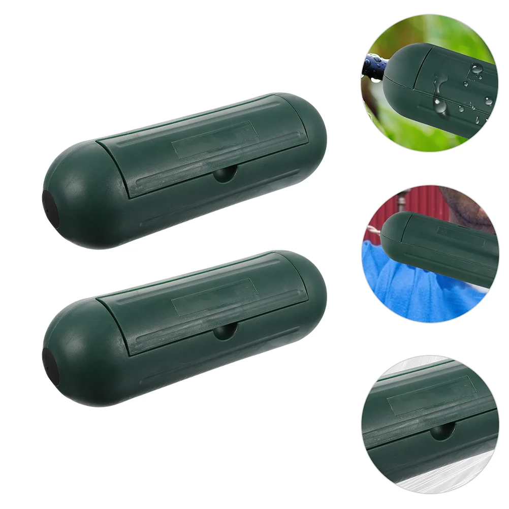

2 Pcs Extension Cord Safety Cover Cable Power Supply Outdoor Extention Fastening Plug Retention Protector