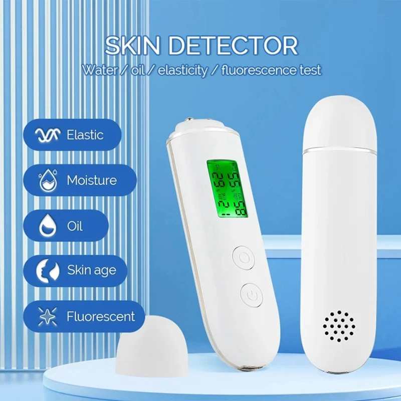 

Умный тестер влажности кожи, флуоресцентный детектор воды и масла с ЖК дисплеем
