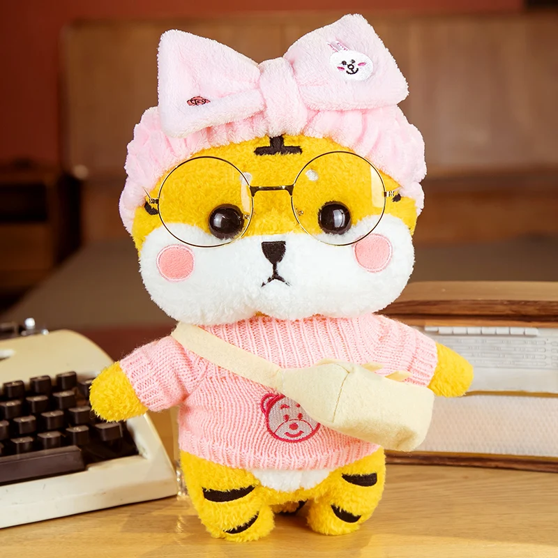 

2022 30CM Tiger year mascot doll little tiger plush toy zodiac tiger doll doll girl new year christmas gift