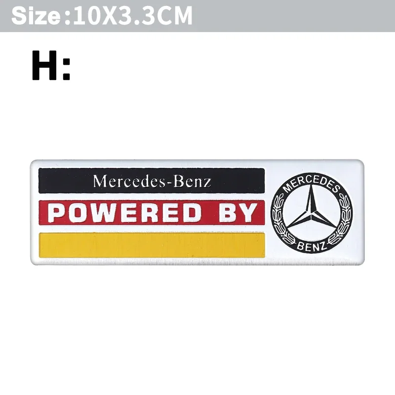 

Автомобильная алюминиевая наклейка, эмблема, значок, наклейки, аксессуары для Mercedes-Benz A/B/GLA/CLA Smart AMG W108 W124 W126 W140 W168 W169 W176